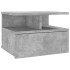 Mesita de noche flotante 2 uds madera gris hormigón 40x31x27
