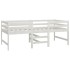 Estructura de cama madera maciza de pino blanco 90x200