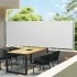 Toldo lateral retráctil de jardín crema 160x600