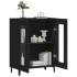 Aparador de madera de ingeniería negro 69,5x34x90