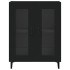 Aparador de madera de ingeniería negro 69,5x34x90