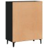Aparador de madera de ingeniería negro 69,5x34x90