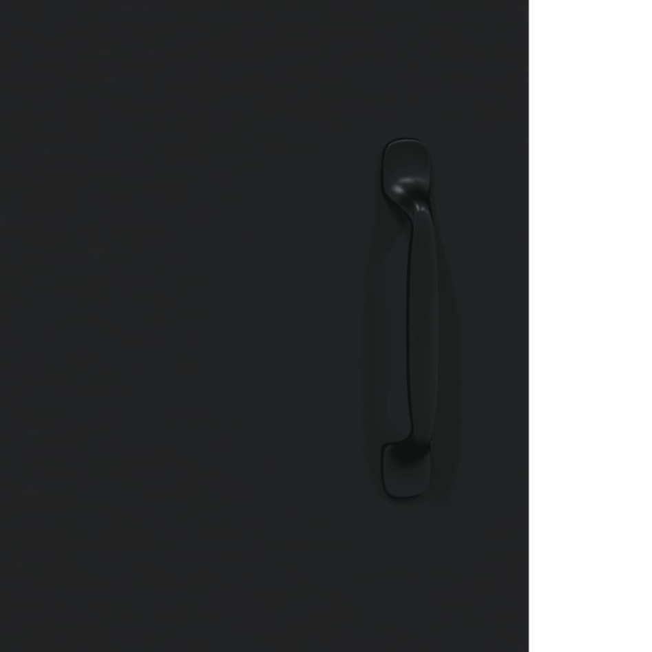 Aparador de madera de ingeniería negro 69,5x34x90