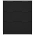 Aparador de madera contrachapada negro 60x30x70