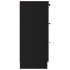 Aparador de madera contrachapada negro 60x30x70
