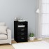 Cajonera de madera contrachapada negro 40x50x76