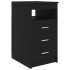 Cajonera de madera contrachapada negro 40x50x76