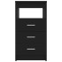 Cajonera de madera contrachapada negro 40x50x76