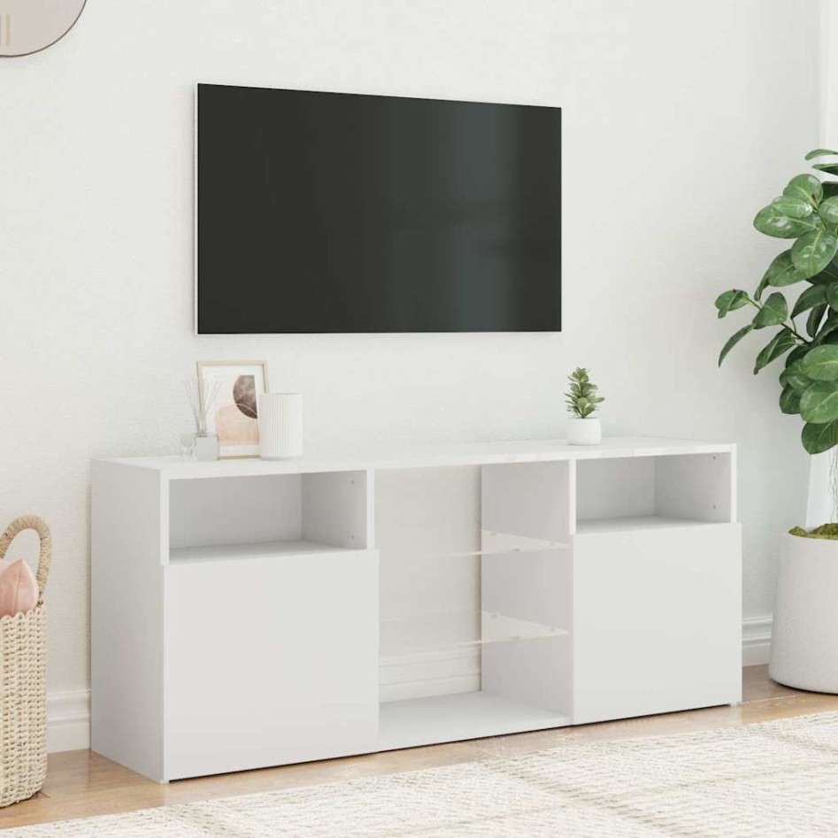 Mueble para TV con luces LED blanco 120x30x50