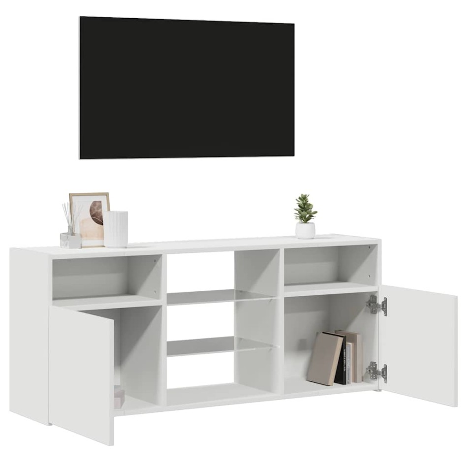 Mueble para TV con luces LED blanco 120x30x50