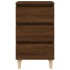 Mesita de noche patas madera maciza marrón roble 40x35x69