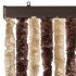 Cortina mosquitera beige y marrón claro chenilla 90x220