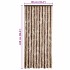 Cortina mosquitera beige y marrón claro chenilla 90x220