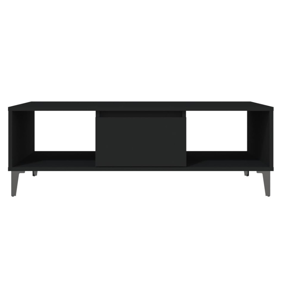 Mesa de centro madera contrachapada negro 103,5x60x35