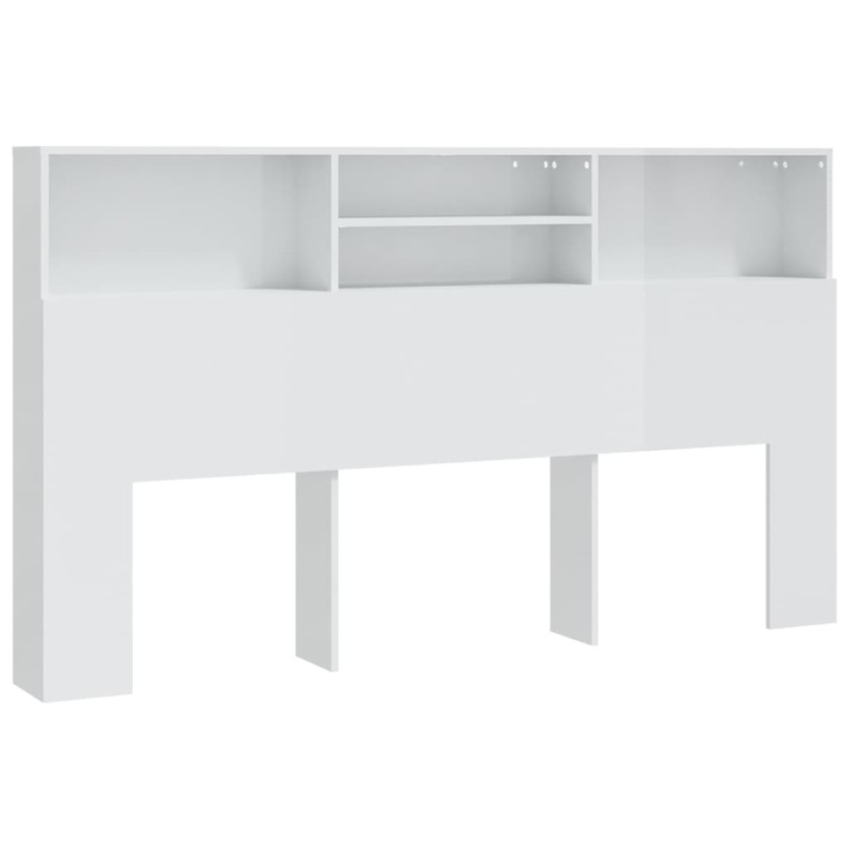Mueble cabecero blanco brillante 180x19x103,5