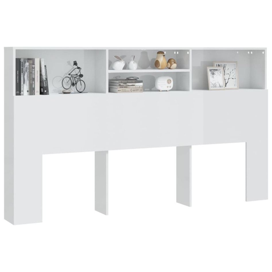 Mueble cabecero blanco brillante 180x19x103,5