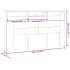 Mueble cabecero blanco brillante 180x19x103,5
