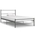 Estructura de cama sin colchón metal gris 90x200