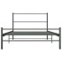 Estructura de cama sin colchón metal gris 90x200