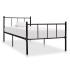 Estructura de cama sin colchón metal negro 90x200