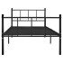 Estructura de cama sin colchón metal negro 90x200