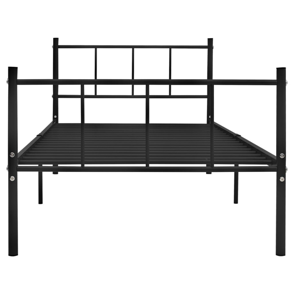 Estructura de cama sin colchón metal negro 90x200