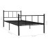 Estructura de cama sin colchón metal negro 90x200