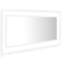 Espejo de baño LED acrílico blanco 100x8,5x37
