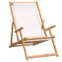 Silla de playa plegable de madera maciza de teca