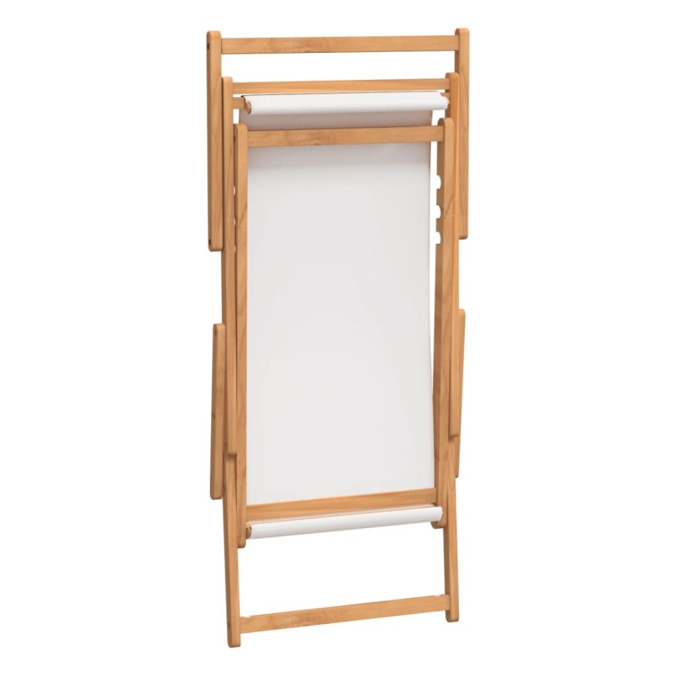 Silla de playa plegable de madera maciza de teca