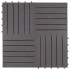 Baldosas de terraza 10 uds madera acacia gris lavado 30x30