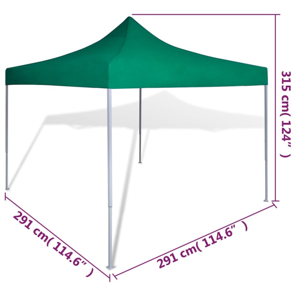 Cenador plegable verde 3x3