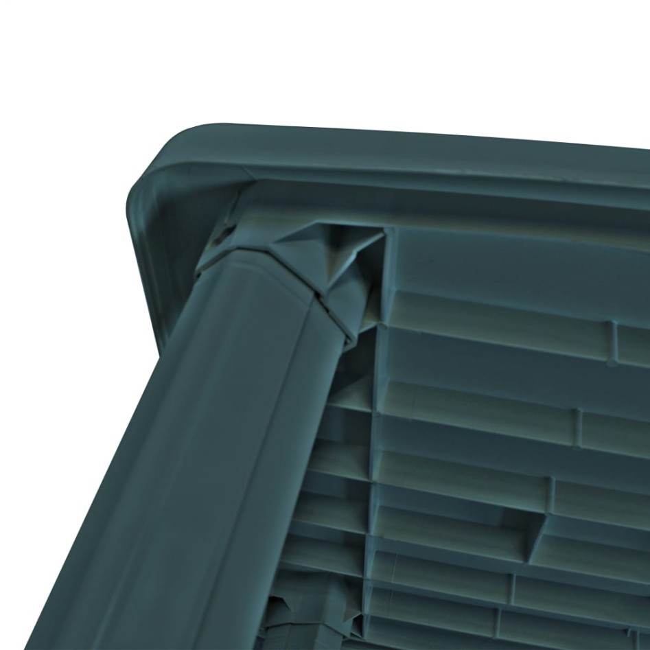 Mesa de jardín de plástico verde 101x68x72