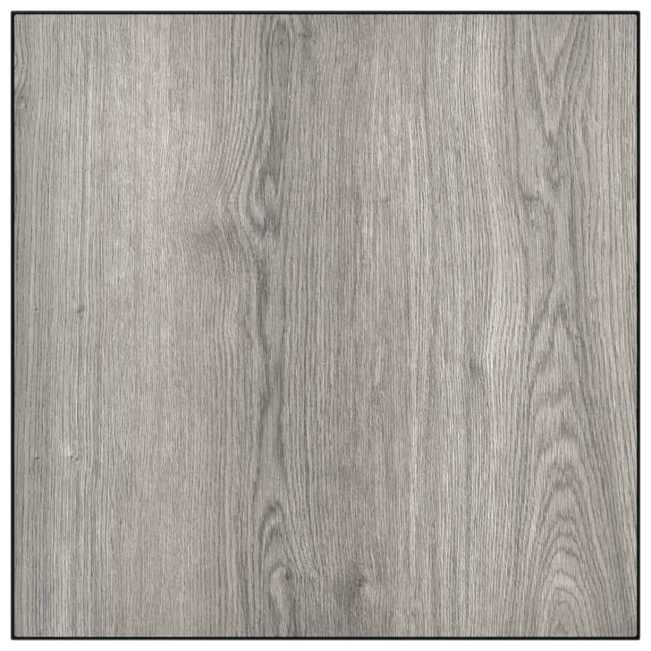 Mesa de centro de jardín DPC y acero gris 55x55x31