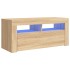 Mueble de TV con luces LED roble Sonoma 90x35x40
