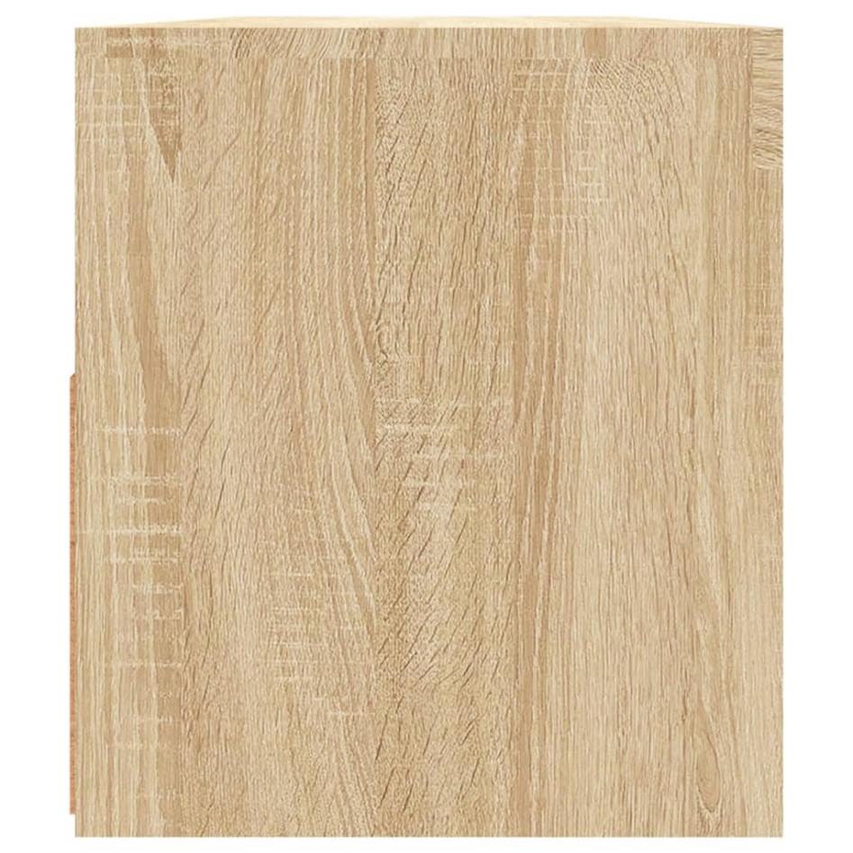 Mueble de TV con luces LED roble Sonoma 90x35x40