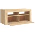 Mueble de TV con luces LED roble Sonoma 90x35x40
