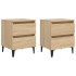 Mesitas de noche 2 uds contrachapada roble Sonoma 40x35x50