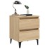Mesitas de noche 2 uds contrachapada roble Sonoma 40x35x50