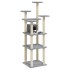 Rascador para gatos con postes de sisal gris claro 171