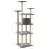 Rascador para gatos con postes de sisal gris claro 171