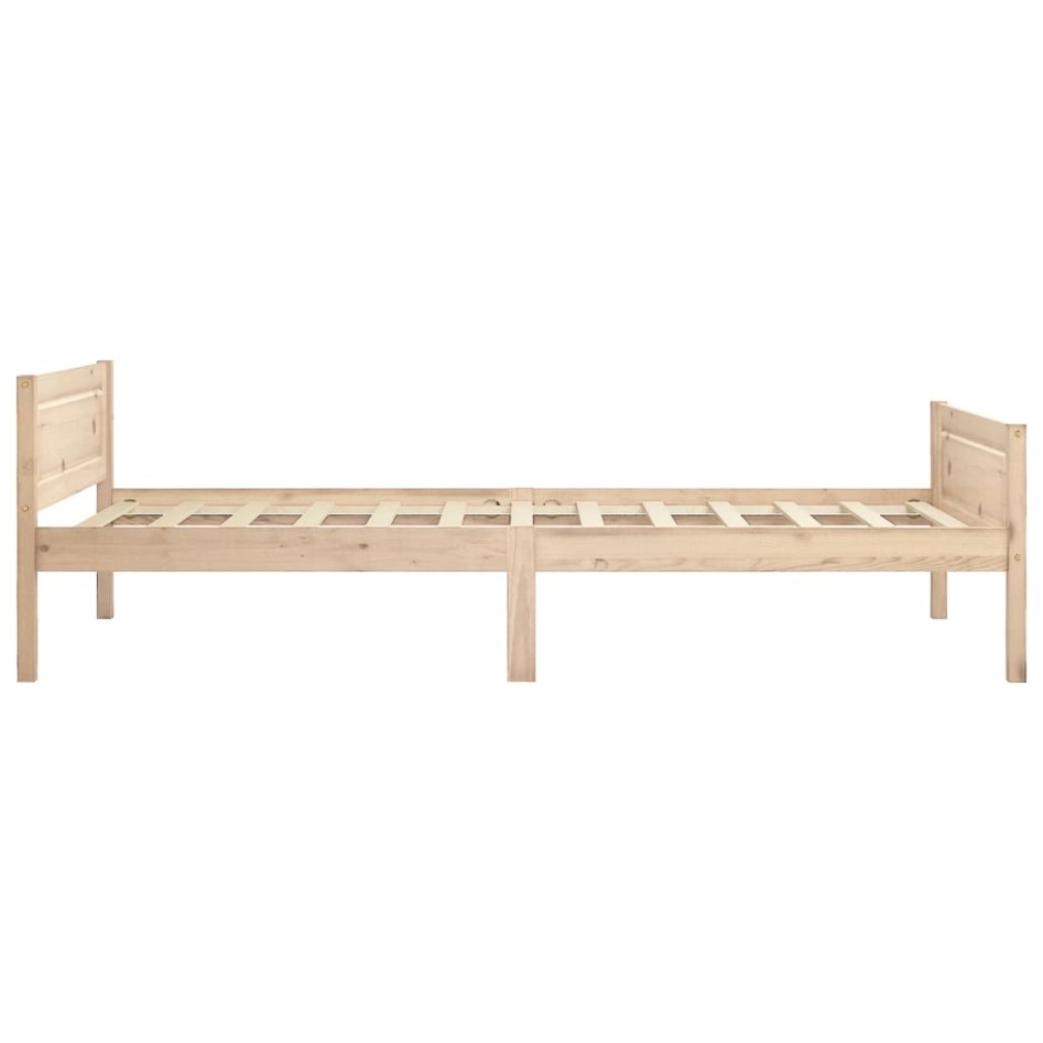 Estructura de cama sin colchón madera maciza de pino 90x200