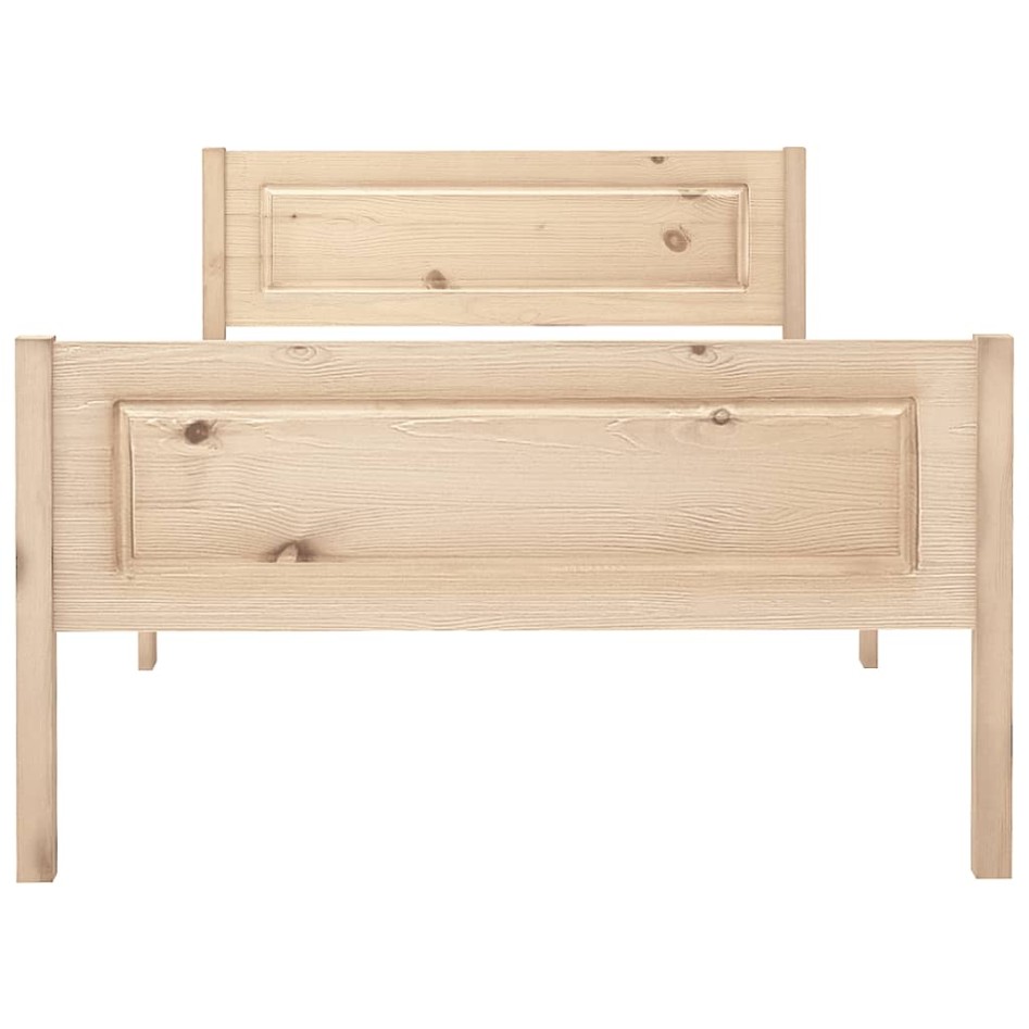 Estructura de cama sin colchón madera maciza de pino 90x200