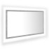 Espejo de baño acrílico gris hormigón 80x8,5x37