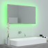 Espejo de baño acrílico gris hormigón 80x8,5x37
