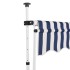 Toldo manual retráctil 200 cm azul y blanco a