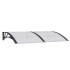 Marquesina de puerta policarbonato negro 150x100