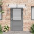 Marquesina de puerta policarbonato negro 150x100