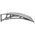 Marquesina de puerta policarbonato negro 150x100