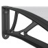 Marquesina de puerta policarbonato negro 150x100